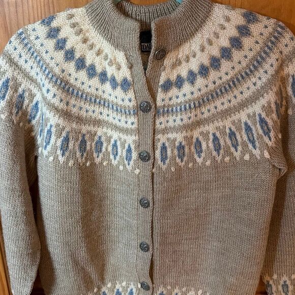 Dale Of Norway Wool Nordic Fair Isle Cardigan Sweater Size 38 Medium Norwegian - Picture 6 of 10